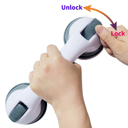 Bathroom & Shower Grab Bars – Ultra-Secure Suction Cups with Dual Lock, Non-Slip Support for Maximum Comfort